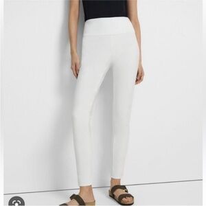 Theory White Yoke High Waist Legging in Stretch Cotton| Size M